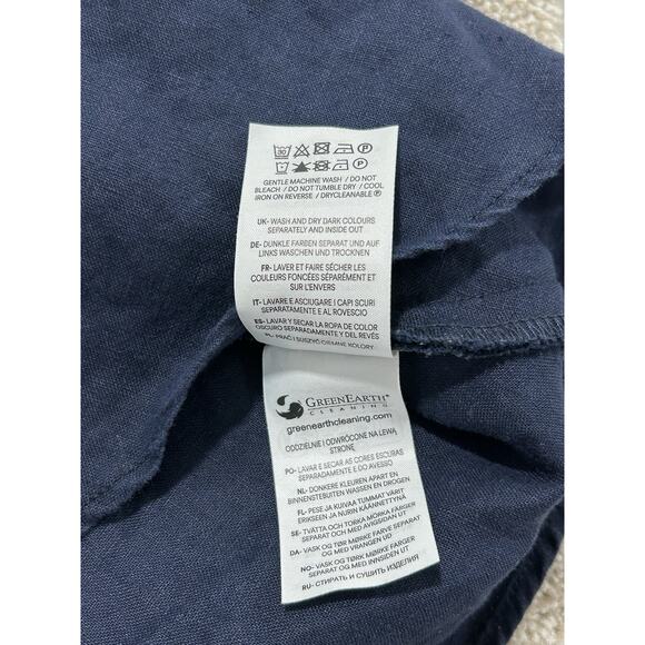 Boden Size US 14 Linen Midi Skirt Navy Linen - Picture 4 of 8